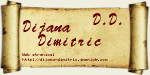 Dijana Dimitrić vizit kartica